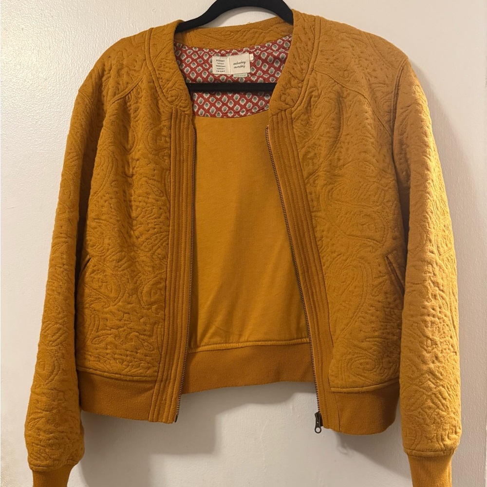 Anthropologie Yellow Cardigan Sweater